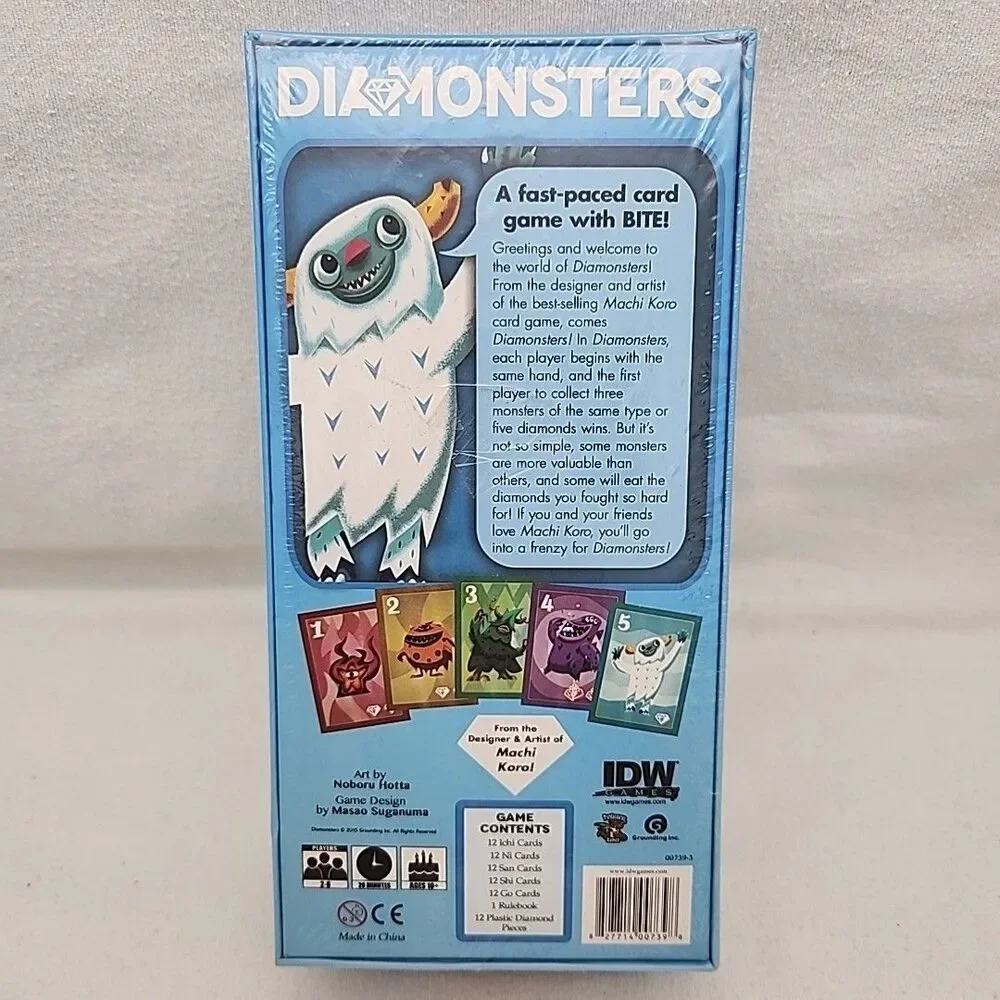 Game DIAMONSTERS Card Fast Paced Monster Collecting 2015 Diamond IDW Games NEW
